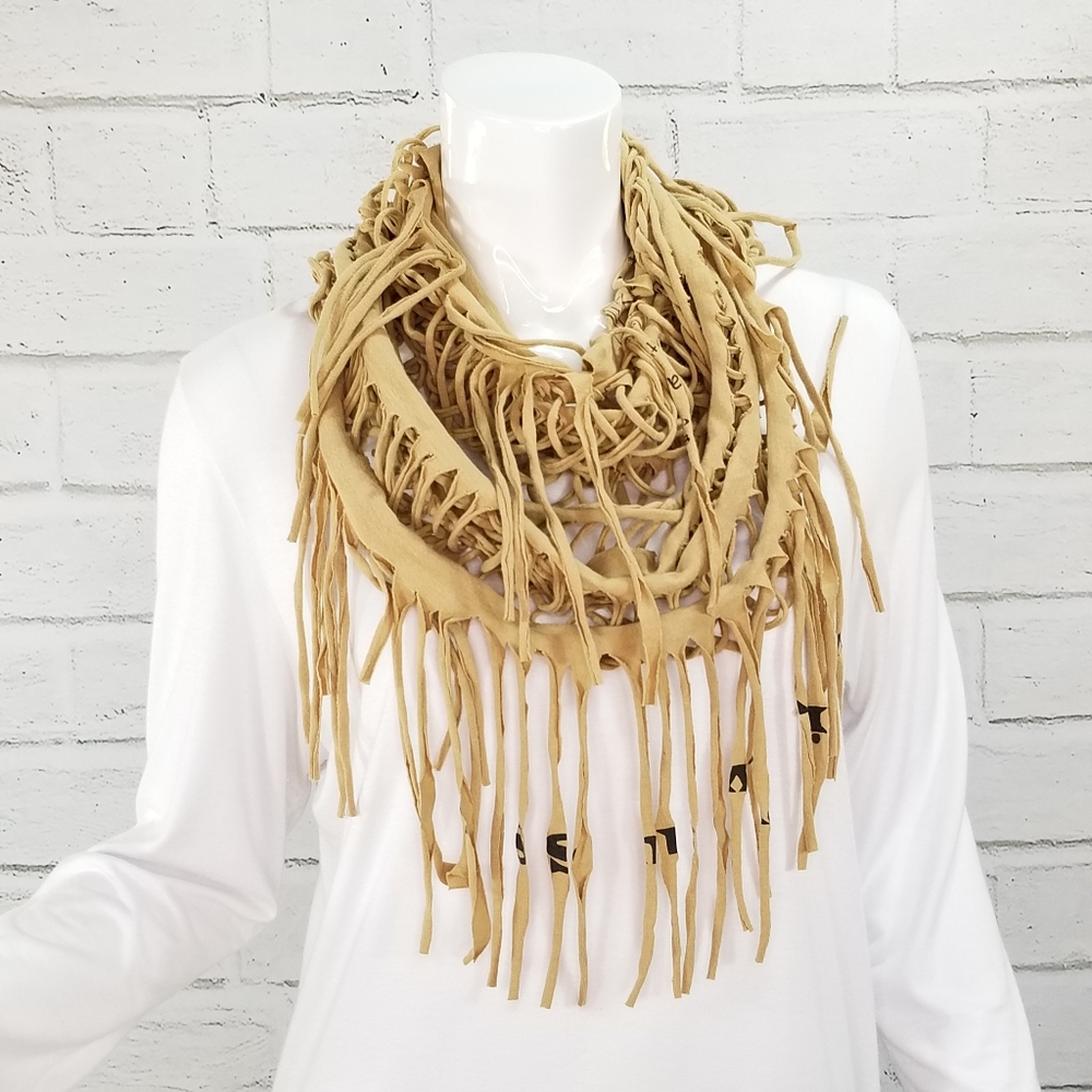 Fringe Scarf 100% Recycled Cotton Material